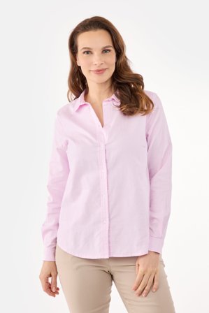 BRANDTEX - Klassisk Skjorte – Lyserød – Knaplukning