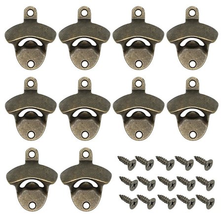 10 stk veggmontert flaskeåpner vintage ølflaskeåpner øl