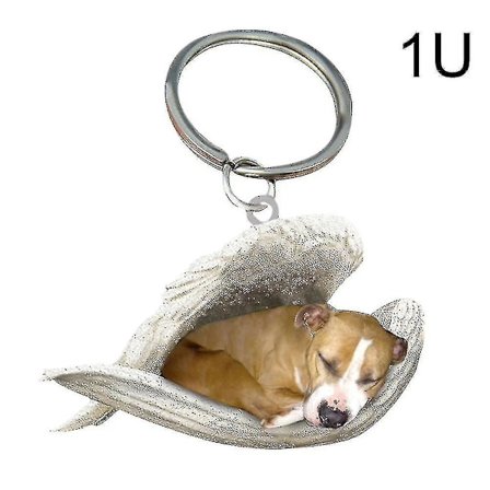 Hængende Ornament Nøglering Sød Sovende Engel Hundevinge Vedhæng Hundegave