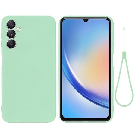 Matte Liquid silikone cover til Samsung Galaxy A24 4G - Grøn