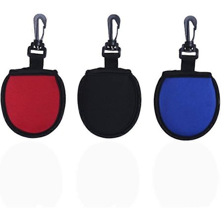 3 Pakk Golf Rensepose med Klips Bærbar Golfbag Vaskepose Combo