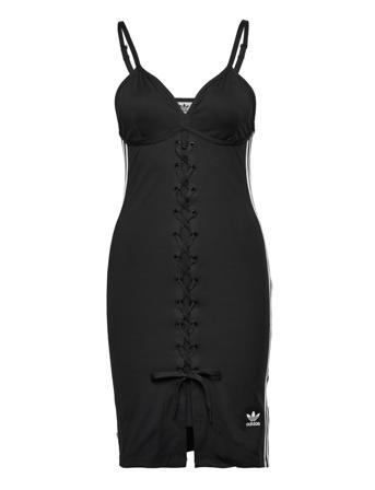 Always Original Laced Strap Dress Knælang Kjole Sort Adidas Originals