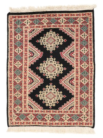 Pakistan Bokhara 2Ply Matta Handknuten 62X83 Brun/Svart Pakistan