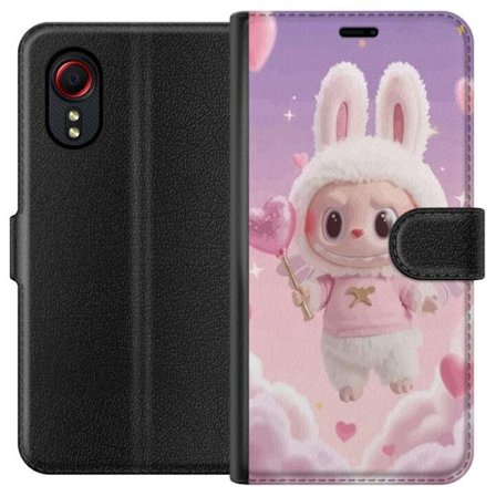 Kompatibelt Plånboksfodral till Samsung Samsung Galaxy Xcover 5 Kärlek Ängel Hjärtinspirerad design, rosa hjärtinspirerad stil med vingar, moln o