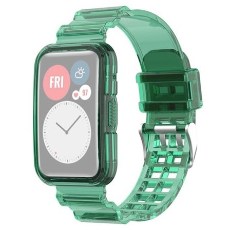 Huawei Watch Fit 2 transparent klockarmband - Transparent Grön