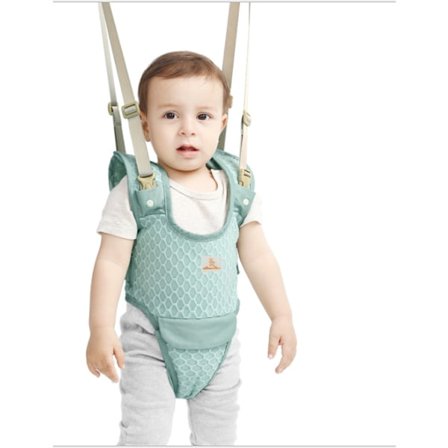 Bærbar Baby Walker Småbørn Baby Legetøj Justerbar Baby Walker Slyngebeslag Småbælte Walker Egnet til 7-24 Måneder Gammel Baby (pink), Grøn