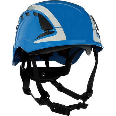 3M SecureFit X5003V Vernehjelm dobbelt godkjenning, ventilert, refleks Blå, Hodebeskyttelse