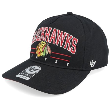 47 Brand - NHL - Black - adjustable - Cap - Chicago Blackhawks Roscoe 47 Hitch Cap Black A-frame Adjustable - Hatstore