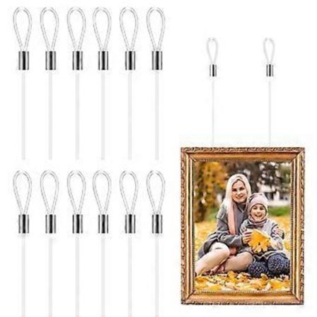 12 stk. Hengende Tråder Klar Bilde Tråder Bilde Hengende Snorer Klessnor Usynlig Wire Tau 1,5m