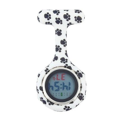 ALK Digital Silikon Sjuksköterskeklocka 2020 Fob Fickur Hundtassar Läkare Medicinsk Sjukhus Brosch Slagklocka Märke Datum Vecka LGL