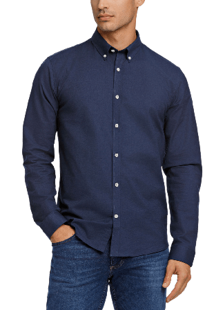 Lindbergh Oxford Superflex Shirt Skjortor Herr Blå XL