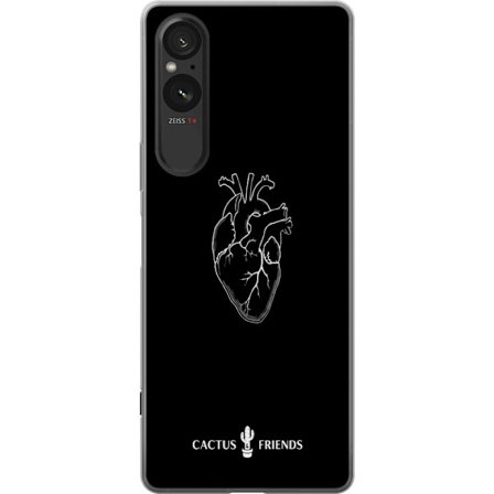 Kompatibelt Mobildeksel til Sony Sony Xperia 5 V Kaktus og Venner - Midnatt Anatomisk Hjerte