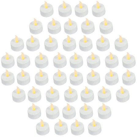 (pakke med 48) Realistiske og lyse batteridrevne flimrende flammer