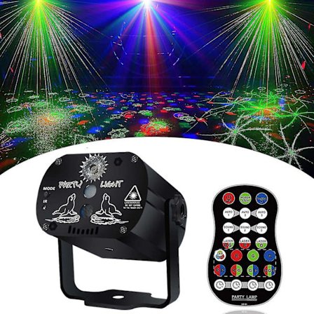 Festlys Discolys Fjernbetjening Scene Projektorlampe