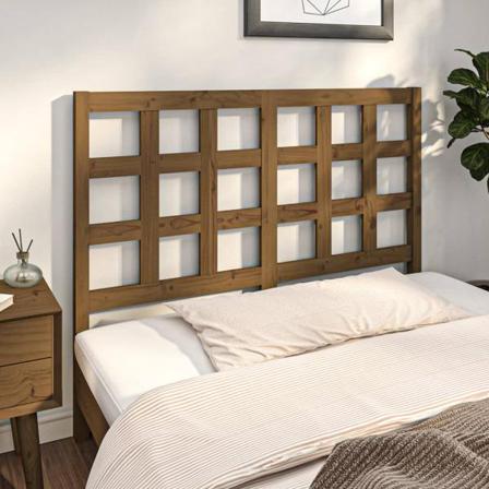 Vidaxl Sänggavel Honungsbrun 140,5x4x100 Cm Massiv Furu Brun
