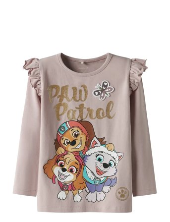 name it Nmfsabine Paw Ls Top Box Cplg - Purple - 98