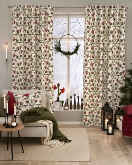 Multibåndslengder Amaryllis med trykt julemotiv 2-pk Lin