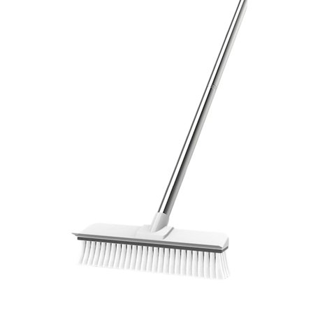 2-i-1 Indendørs/Udendørs Stift Børste til Fejning og Skrubning af Gulve med Langt Skaft