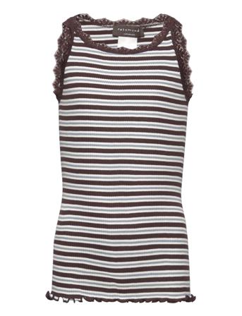 Silk Top W/ Lace T-shirts Sleeveless Multi/mønstret Rosemunde Kids*Betinget Tilbud