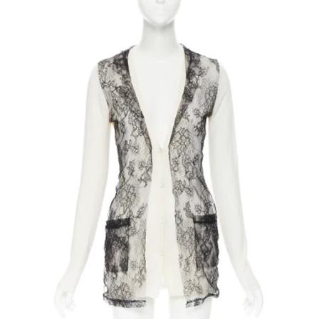 Valentino Vintage Pre-owned Wool tops , Beige , Dames , Maat: S