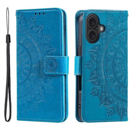 SKALO iPhone 17 Mandala Flip Cover - Blå