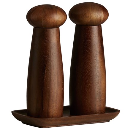 Aida Raw suola- ja pippurimyllysetti + alusta, dark wood