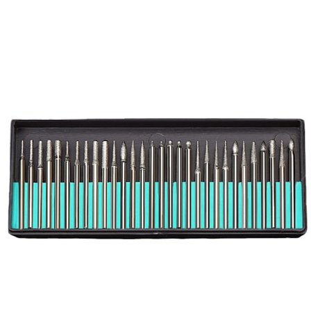 30 st diamantfräsar för nagelborr 2,35 mm skaft