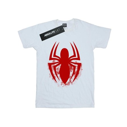 Marvel Boys Spider-Man Logo Emblem T-shirt 5-6 år Vit