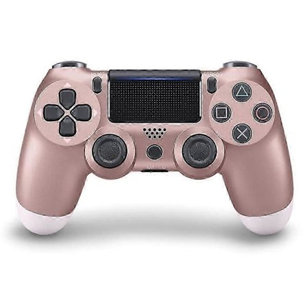 Trådlös PS4-handkontroll Bluetooth Gamepad med Vibration, Ergonomisk Design för PS4-konsol - Ljus Röd Flerfärgad Rosrosa