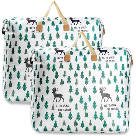 2 kpl taitettava vaatesäilytyslaukku, peittojen säilytys, vaatteiden säilytys