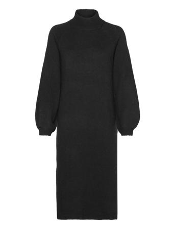 Yasbalis Ls Funnel Knit Dress S. Noos Black YAS