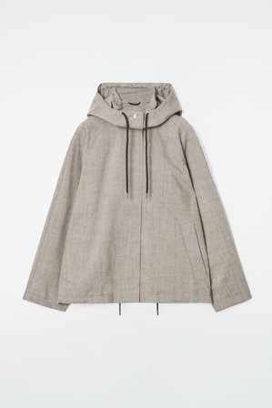 COS Women's Hooded Wool Utility Jacket in Grey
