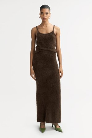 Soft Goat - Brushed Skirt - Cashmere skirt - S - Mocha