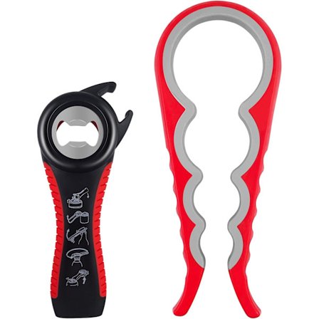 2-osainen manuaalinen purkinavaaja, monitoiminen 5-in-1 pullonavaaja, 4-in-1 pullonavaaja, purkinavaaja