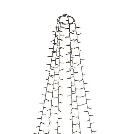 Konstsmide 6650-100 Juletreslynge klynge, svart kabel, 2,4 m Varm hvit, Belysning