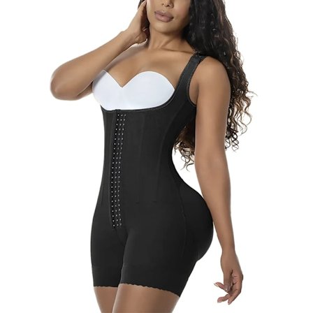 Fajas Colombianas Post-kirurgisk fettsugning Reductoras Postpartum-gjørdel Trinn 2 BBL Tummy Tucker Helkroppsskulptering Shapewear Black-X46-
