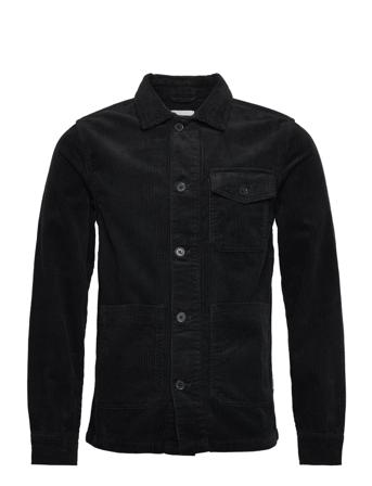 Corduroy Overshirt Overshirts Svart Lindbergh