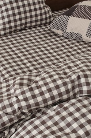 Jotex - Stretchlaken Økologisk Brun/beige - LAUREN - Kjøp Dra-på-laken hos Jotex