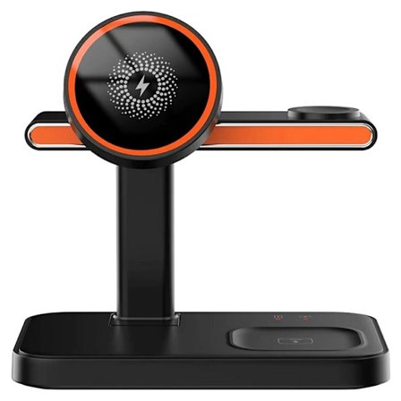 3-i-1 overvåkingskamera Kamera Magnetisk trådløs lader WiFi 1080P 15W