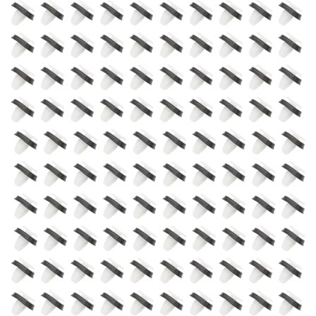 100 kpl Auton Kiinnitysklipsit Oven Paneeli Trimmi Muovi Klipsit F-iat Ducato Boxer Jumper 856543 71728806 Kumitiivisteellä, 9mm Reikä