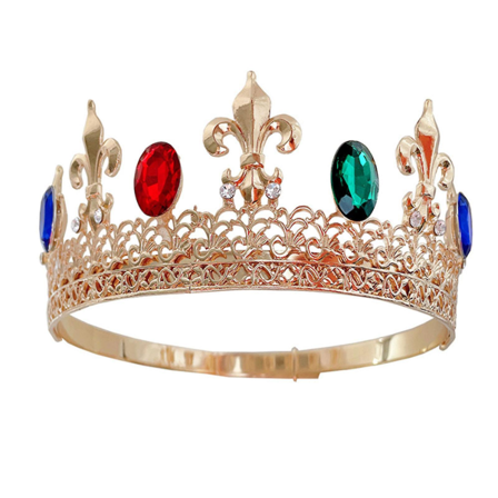 Skjønnhetskonkurranse Krone Dronning-tiara Bar Show Smykker Forslag Gave Med Spenne Multicolour