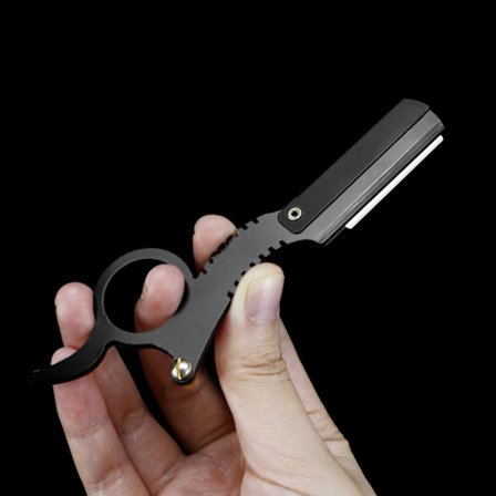 Profesjonell barberkniv med rett kant for hårklipp, skjeggbarbering, manuelt depilasjonsverktøy, barberkniver for frisør, trimmekniver som kan byttes 