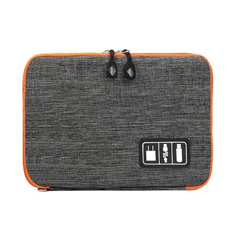 Taske til Opbevaring af Kabler og Elektroniktilbehør - Grå