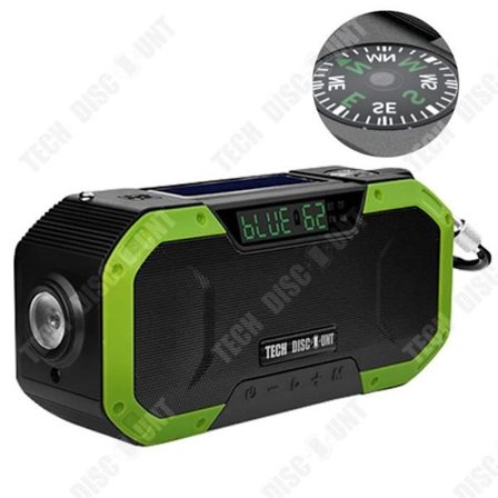 Bluetooth-högtalare - TD - Solpaneler - Litiumbatteri - 30 timmars driftstid - Trådlös