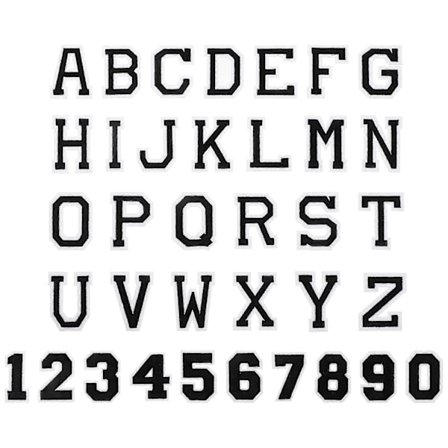 36 stk. Stryke-på Bokstaver Tall Lapper DIY Broderi Lapper for Klær Vesker