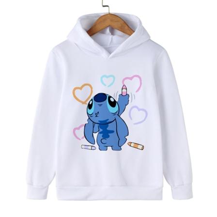 Y2k Anime Stitch Hoodie Børnetøj Tegneserie Tøj Pige Dreng Lilo og Stitch Sweatshirt Manga Hoody Baby Casual Top 59005