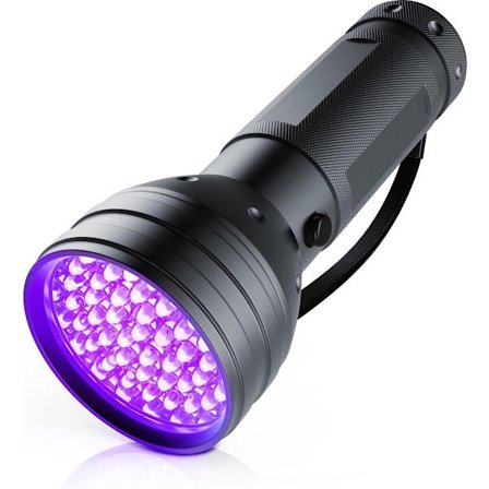 Go Go Gadget - UV Ficklampa - 51 Ultravioletta lysdioder - UV 395nm Svartljus - Svart