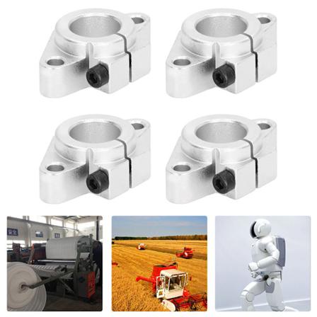 4 stk Skinneveiledningsstøtte Aluminium Legering Lineær Bevegelsesskinne Akselbrakett for Presis Utstyr SHF16