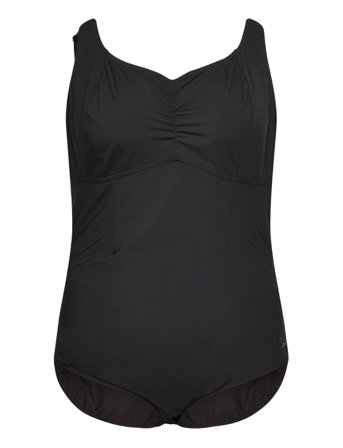 Speedo Plus Size Solid Aquanite Swimsuit - Black - 52
