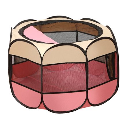 Kannettava taittuva lemmikkieläinten teltta Koiran lemmikkieläinten häkki vaaleanpunainen vaaleanpunainen